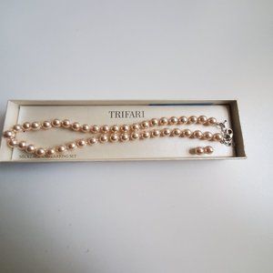 🔺 🦪Fake Pearl Necklace + Earrings 🦪 🔺